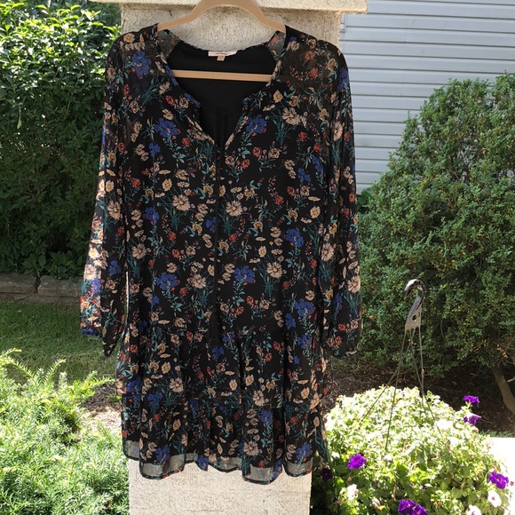 Skies Are Blue boho floral dress NWT